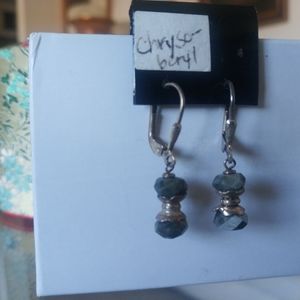 Chrysoberyl dangle earrings